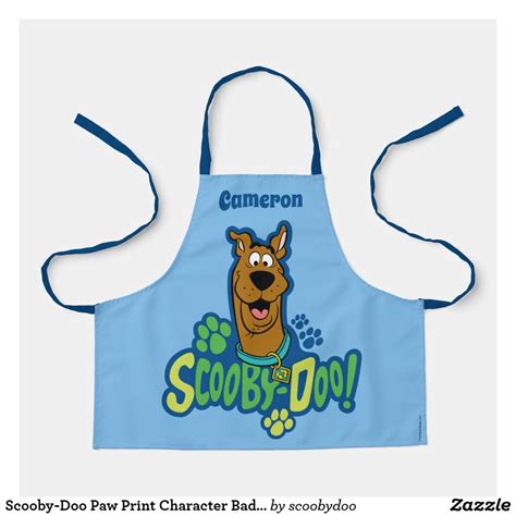 Scooby Doo Paw Print Character Badge Apron Paw Print Scooby Doo Scooby
