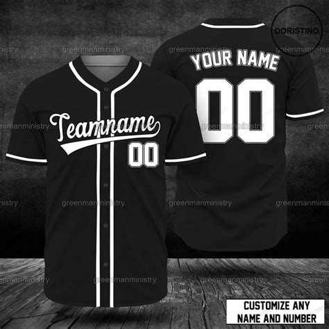 Black And White Team Name Customize Name And Number Personalize Team