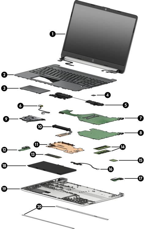 Hp 15 Dy1000 Laptop Pc Series Illustrated Parts Hp® Customer Support