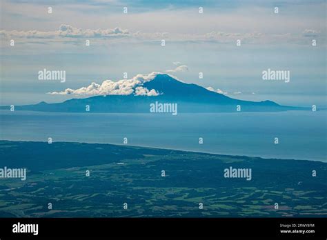 Rishiri Fuji And Beautiful Marshland Scenery Seen From Above Sarobetsu