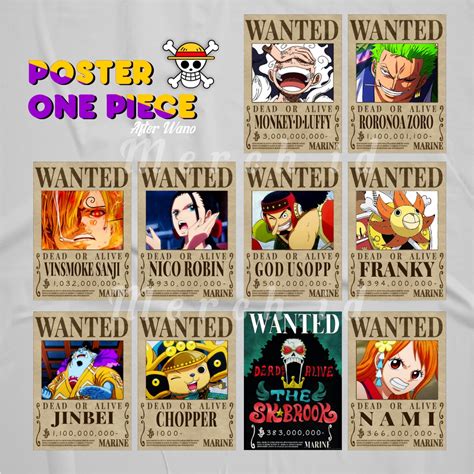 One Piece Anime Poster After Wano Bounty Luffy Zoro Sanji Chopper