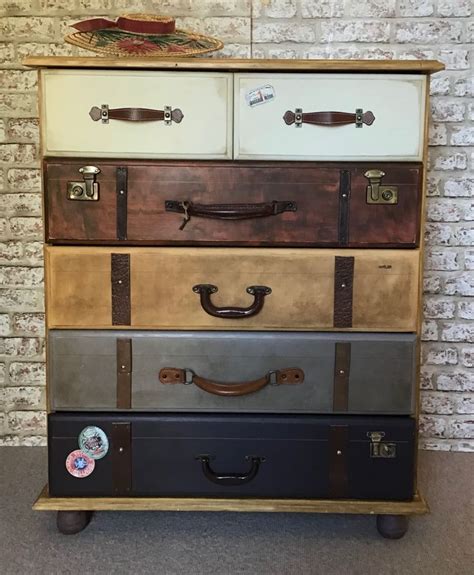 Vintage Suitcase Drawers Painted Furniture Furniture Makeover
