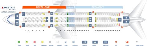 Seat Map Airbus A330 200 Delta Airlines Best Seats In Plane