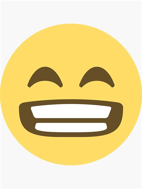 Beaming Face With Smiling Eyes Smiley Emoji Sticker By Kurveti