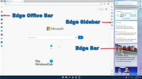 Microsoft Edge Bar Edge Sidebar And Edge Office Bar Explained