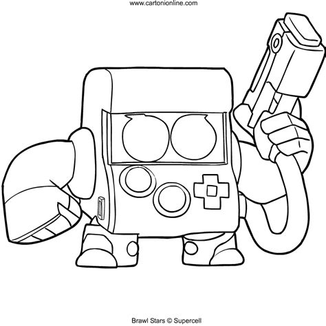 Brawl Stars Coloring Pages Bit