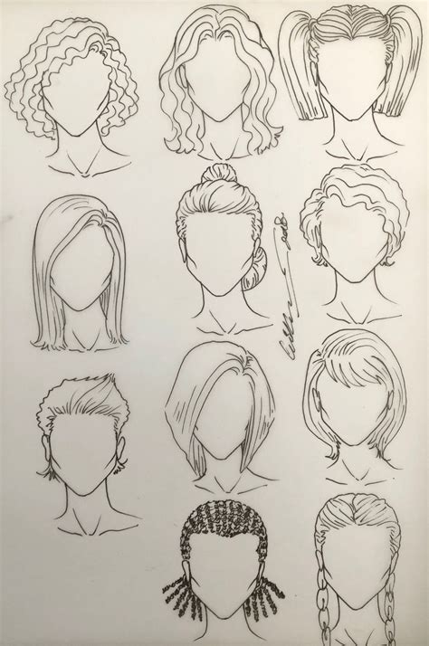 Drawings Of Girlssuitable Hairstylespick Your Preferance Em