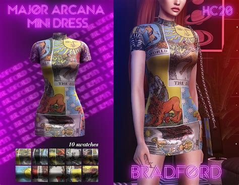 Major Arcana Mini Dress At Murphy Sims 4 Updates