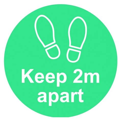 Keep 2m Apart Shoe Floor Distance Marker Floor Graphic Rsis