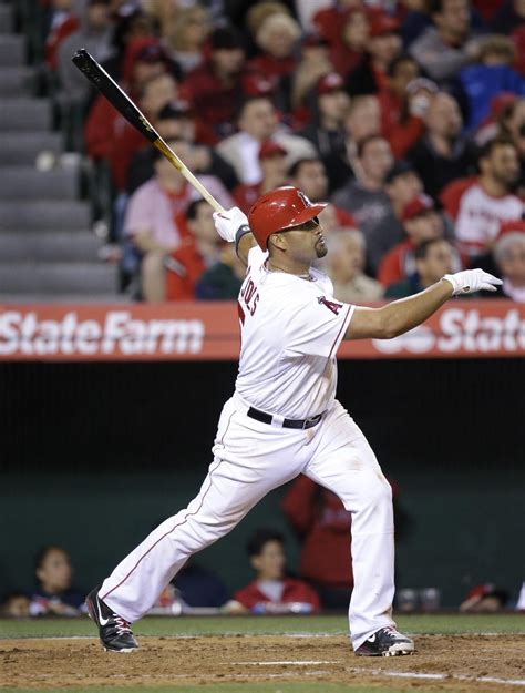 Los Angeles Angels Albert Pujols Hits A Rbi Double Against The Seattle