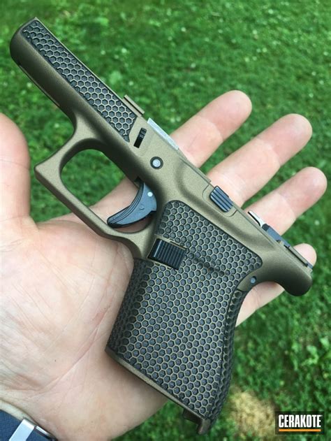 H 148 Burnt Bronze And Laser Stippling On This Glock 43 Frame By Web