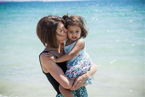 Thus, dependent on the context, women can be considered mothers by virtue of having given birth, by raising their child(ren). Mother daughter family photos beach fun