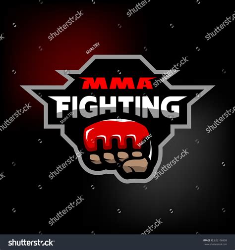 Mma Fighting Mixed Martial Arts Logo Stock Vector Royalty Free