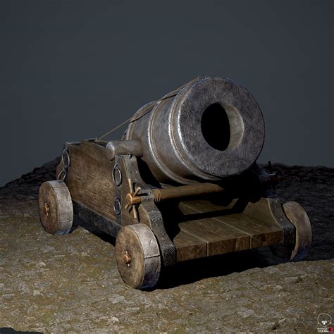 Artstation Old Cannon Mortar