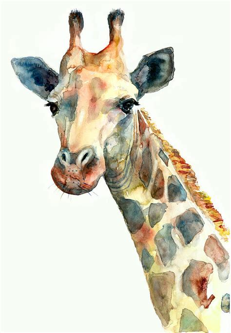 See more ideas about animal art, animals, watercolor. Giraffe watercolor Painting by Dim Dom