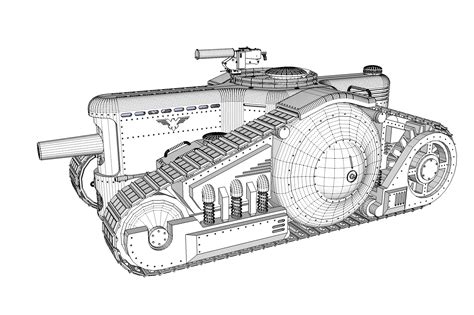 Dieselpunk Tank 3d Fbx