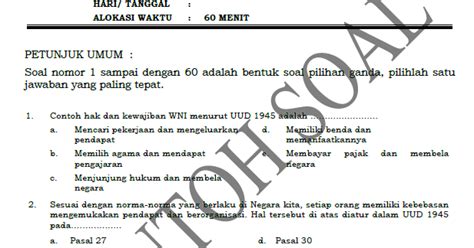 Kisi Kisi Ujian Dinas Penyesuaian Ijazah - Guru Ilmu Sosial