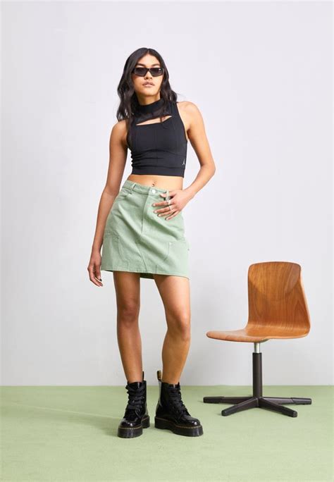 Obey Clothing Bibi Carpenter Skirt Mini Skirt Jademottled Light