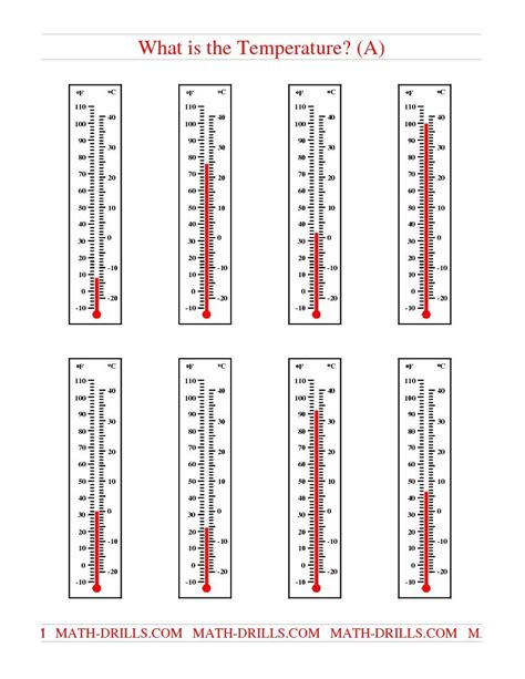 Reading Temperature Scales Ks2 Worksheet