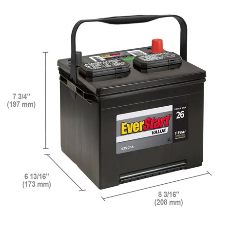 Everstart Value Lead Acid Automotive Battery Group Size Volt