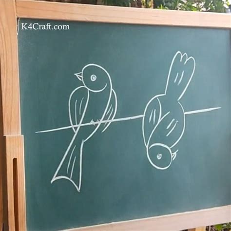 Easy Chalk Drawing On Board Beginner Chalk Drawing For Children