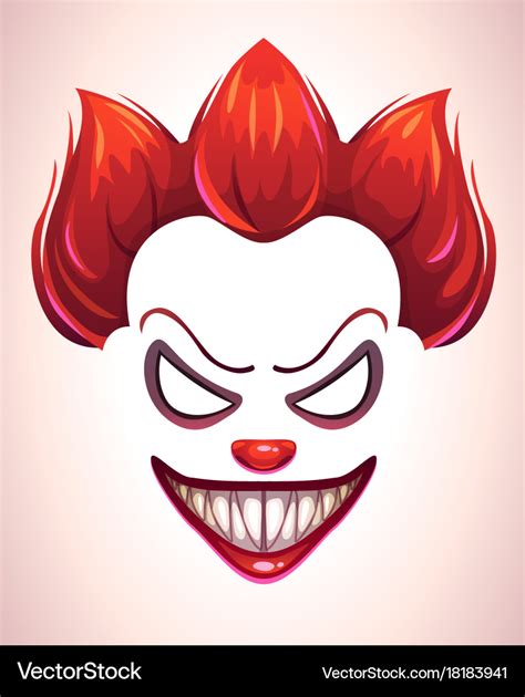 Printable Scary Clown Mask