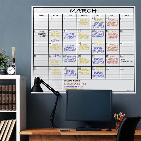 Officethink Laminated Jumbo Calendar Huge 36 Inch By 48 Inch Size Extra