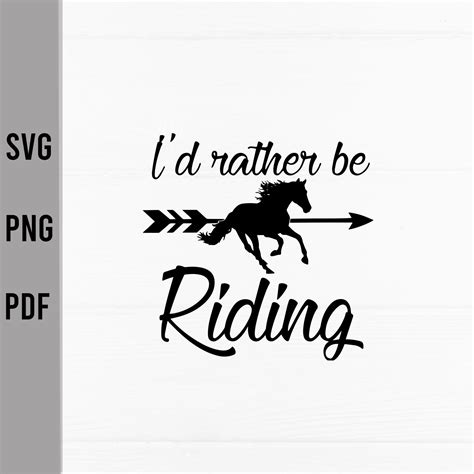 Id Rather Be Riding Svghorseback Riding Svgequestrian Etsy