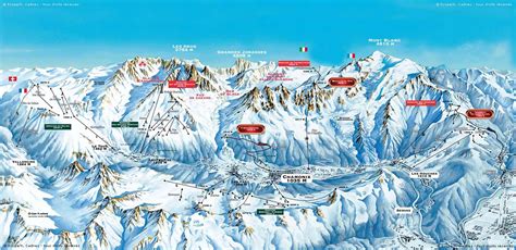 Chamonix Ski Map France Europe