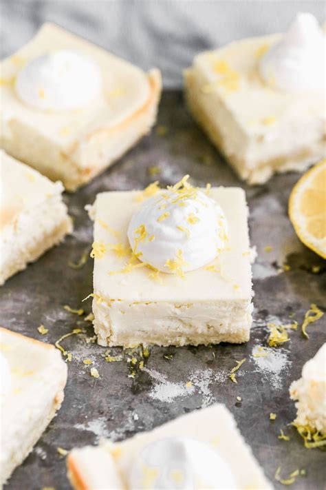 Lemon Cheesecake Bars Easy Dessert Recipe