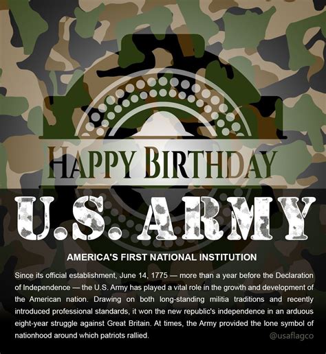 Happy Birthday United States ARMY Since Its Official Establishment