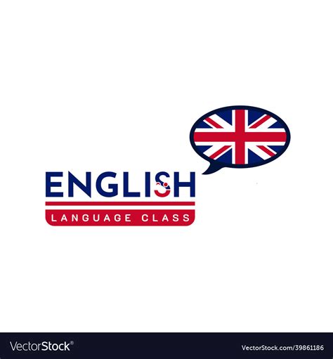 Learning English Language Class Logo Language Vector Image