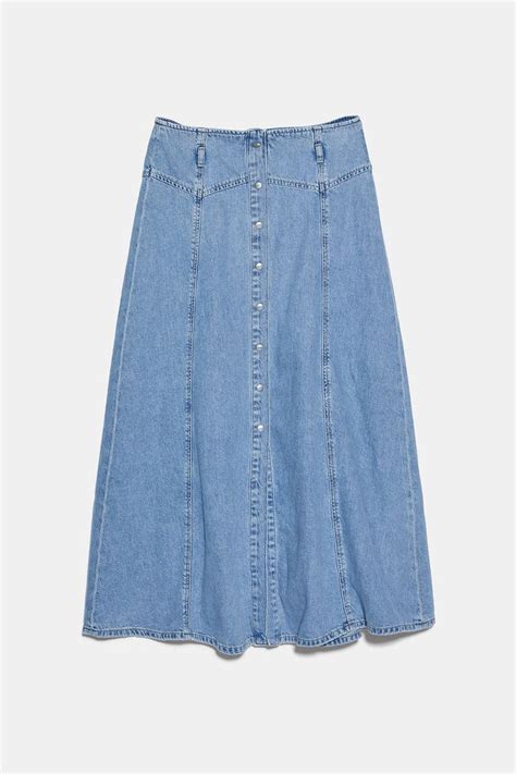 Denim Midi Skirt New In Woman Zara United States