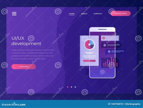 Header For Website Mobile Uiux Development Design Concept Smartphone