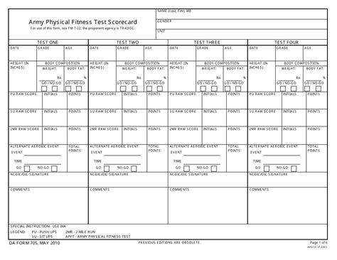 Da Form 705 Fill Out Sign Online And Download Fillable Pdf