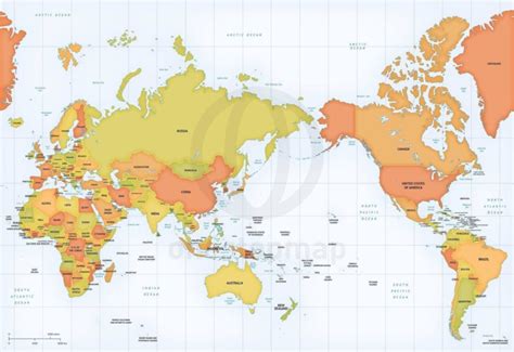 Vector Map World Relief Mercator Asia Australia One Stop Map