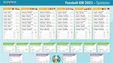 Die diesjährige europameisterschaft wird in 11 ländern in ganz europa ausgetragen. EM-Spielplan 2021 als PDF: Einfach ausdrucken