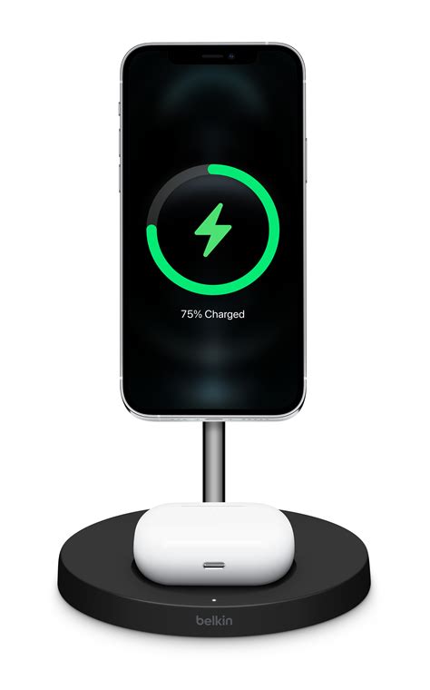 Belkin Boost↑charge™ Pro 2 In 1 Wireless Charger Stand With Magsafe Black Apple Ca