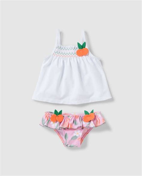 Conjunto De Bebé Niña De Camiseta Y Culetín Con Naranjas · B Con B · El