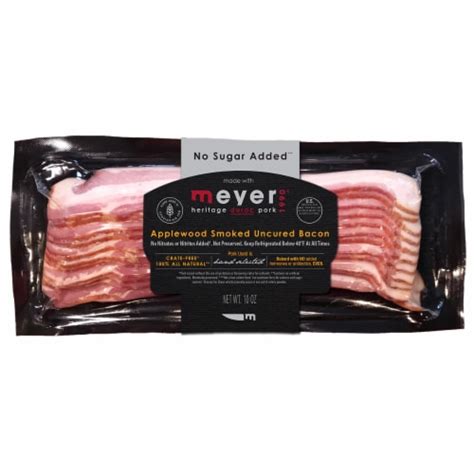 Meyer Heritage Duroc Pork Applewood Smoked Uncured Bacon 10 Oz Fred