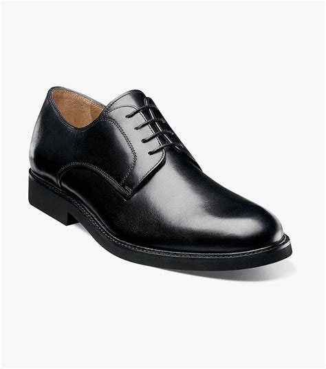 Mens Dress Shoes Black Plain Toe Oxford Florsheim Gallo