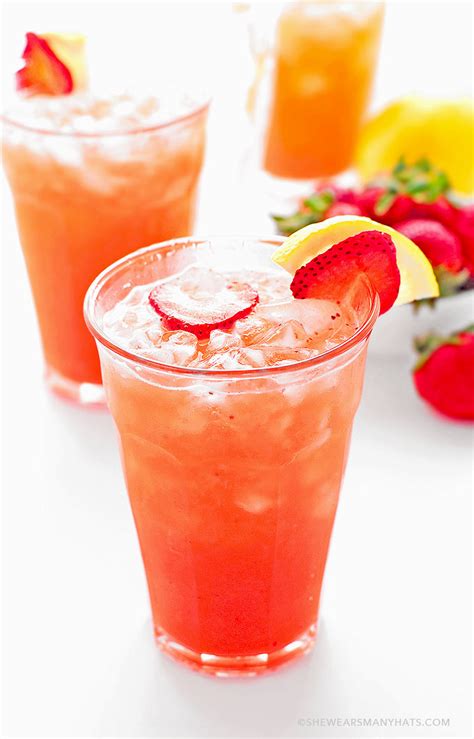 Strawberry Lemonade Recipe She Wears Many Hats