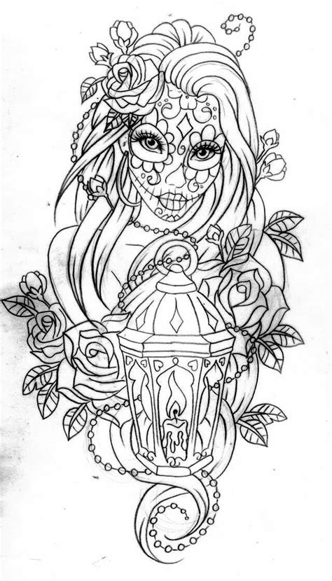 Actually, it relates to the mexican culture with the name calavera. Day of the dead coloring page (With images) | Skull ...