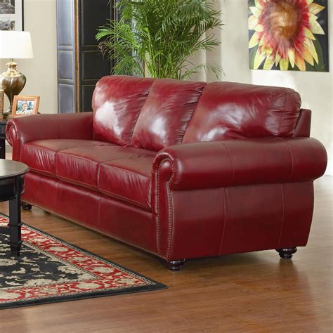 Red Leather Couch Decor Design Attractor If You Are Like Us Authentic Midcentury Furniture By