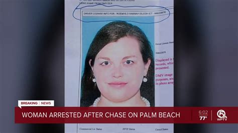 Woman Arrested After Chase On Palm Beach Youtube