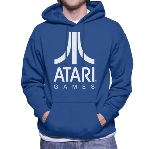 Atari Games Blue Hoodie Mens Sweatshirt Atari Games
