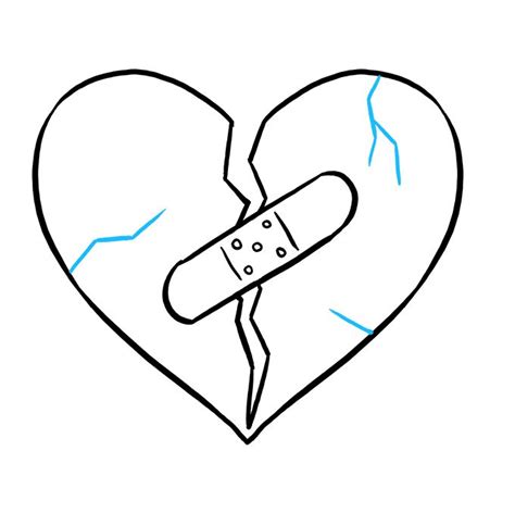 How To Draw A Broken Heart Really Easy Drawing Tutorial