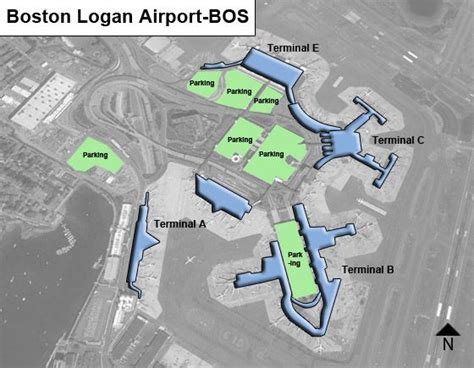 Boston Logan Airport Map Bos Terminal Guide