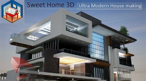 Ultra Modern House Designing In Sweet Home 3d Youtube