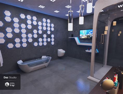 Futuristic Bathroom Daz 3d